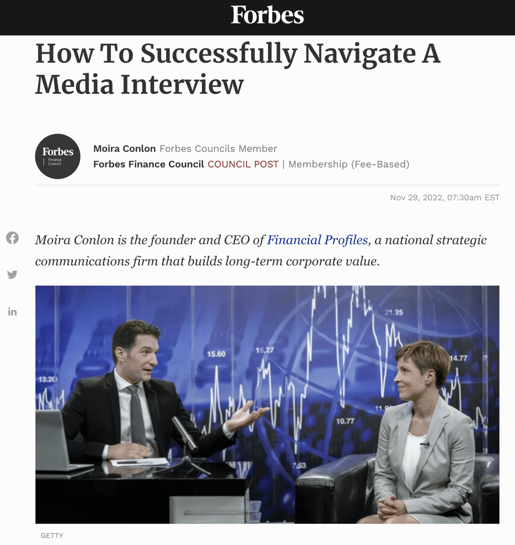 FP for Forbes: How to successfully navigate a media interview